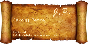 Jakoby Petra névjegykártya