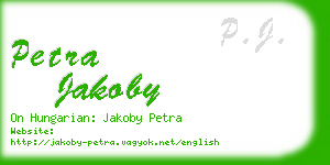 petra jakoby business card